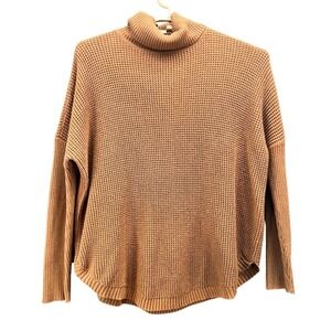 Michael‎ Kors Waffle Knit Turtleneck Sweater Brown Large